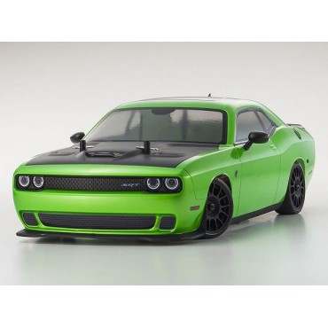 AUTOMODELO KYOSHO FAZER VE-i DODGE CHALLENGER SRT HELLCAT VERDE BRUSHLEES COMPLETO KYO 34051T1B